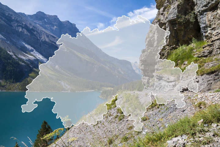 Alpensee in den schweizer Alpen