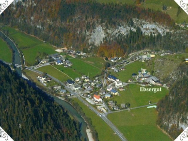 Luftbild von Weißbach mit Ebserbauer